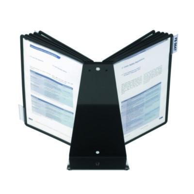 Durable VARIO Document Holder, 10 Panels 15.5 x 6.5 x 10.75, Black Borders (DBL552201) DBL552201