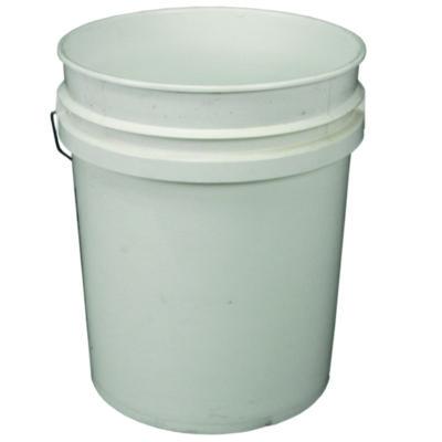 Utility Bucket with Lid, 5 gal, Polyethylene, White, 11.25