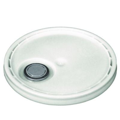 Utility Bucket with Lid, 5 gal, Polyethylene, White, 11.25