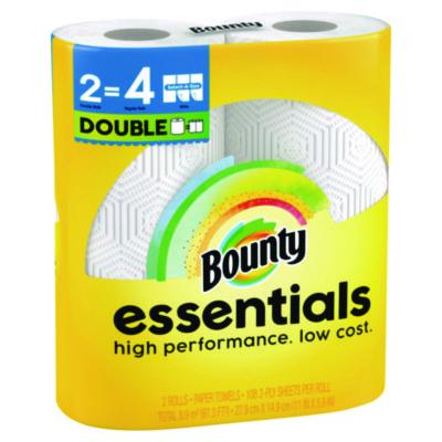 Essentials Select-A-Size Kitchen Roll Paper Towels, 2-Ply, White, 108 Sheets/Roll, 2/Pack, 8 Packs/Carton