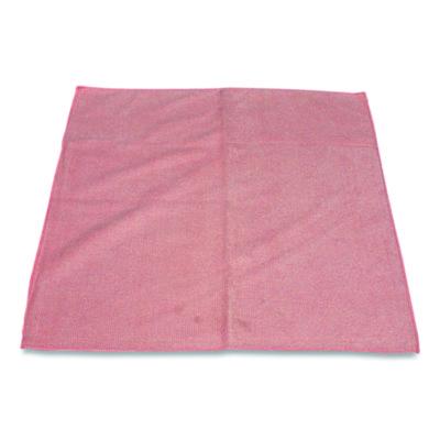 Premium Weight Microfiber Dry Cloths, 16 X 16, Pink, 12/pack