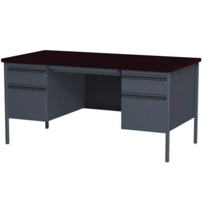 Double Pedestal Steel Desk, 60