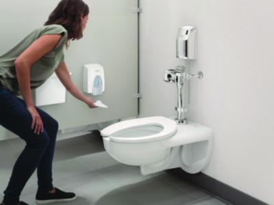 Clean Seat Foam Dispenser, 4.75 x 5.5 x 8, White/Cream, 12/Carton