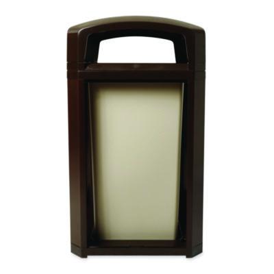 Landmark Series Classic Dome Top Container, 50 gal, Plastic, Sable