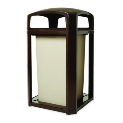 Landmark Series Classic Dome Top Container, 50 gal, Plastic, Sable