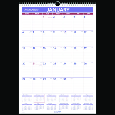 AT-A-GLANCE® Erasable Wall Calendar