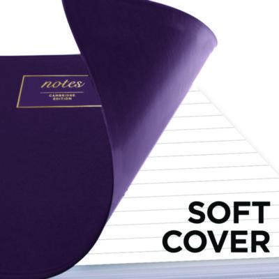 Jewel Tone Notebook, Gold Twin-Wire, 1-Subject, Wide/Legal Rule, Purple Cover, (80) 9.5 x 7.25 Sheets