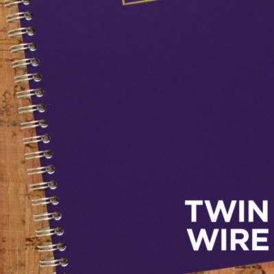 Jewel Tone Notebook, Gold Twin-Wire, 1-Subject, Wide/Legal Rule, Purple Cover, (80) 9.5 x 7.25 Sheets