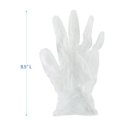 Exam Vinyl Gloves, Clear, Small, 3 3/5 mil, 100/Box, 10 Boxes/Carton