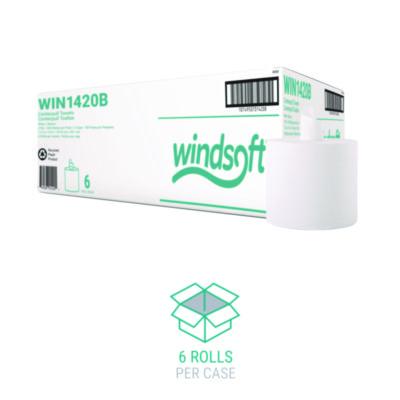 Center-Flow Perforated Paper Towel Roll, 7.3 x 15, White, 6 Rolls/Carton