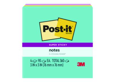 Office Essentials Kit, 7 Pads Assorted Super Sticky Notes, 1 Pack Flags, Roll Magic Tape, Roll Super-Hold Tape, 1 Scissors
