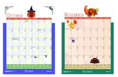 Academic Year Recycled Seasonal Wall Calendar, Illustrated Seasons Artwork, 12 x 16.5, 12-Month (July to June): 2024 to 2025