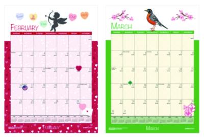 Academic Year Recycled Seasonal Wall Calendar, Illustrated Seasons Artwork, 12 x 16.5, 12-Month (July to June): 2024 to 2025