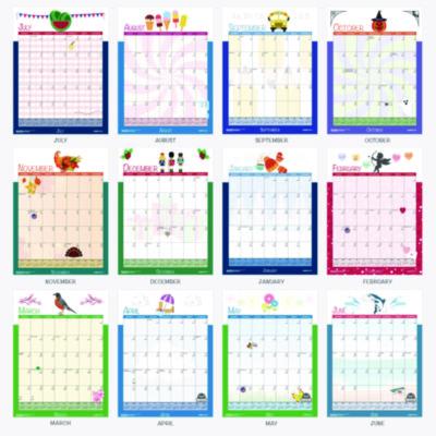 Academic Year Recycled Seasonal Wall Calendar, Illustrated Seasons Artwork, 12 x 16.5, 12-Month (July to June): 2024 to 2025
