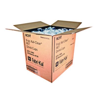 Kal-Clear True PET Cold Drink Cups, 9 oz, Plastic, Clear, 50/Bag, 20 Bags/Carton