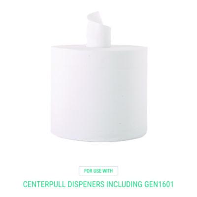 Center-Flow Perforated Paper Towel Roll, 7.3 x 15, White, 6 Rolls/Carton