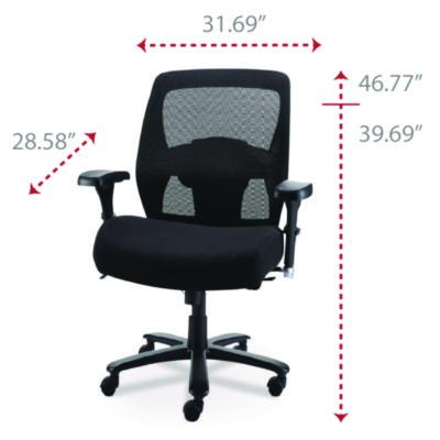 Alera Faseny Series Big and Tall Manager Chair, Supports Up to 400 lbs, 17.48