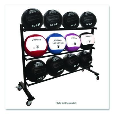 Champion Sports RPX Medicine Ball Rack, Metal, 220 lb Capacity, 18.5 x 62 x 45, Black (CSIRPXRACK) CSIRPXRACK