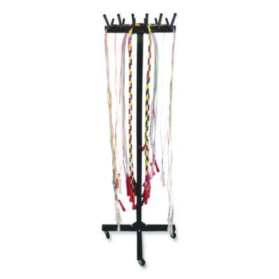 Champion Sports Portable Jump Rope Metal Rack, 23" x 23" x 65", Black (CSIJRS12M) CSIJRS12M