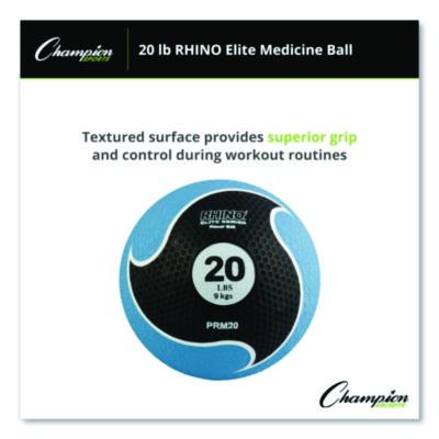 Champion Sports Rhino Elite Medicine Ball, 20 lb, Blue (CSIPRM20) CSIPRM20