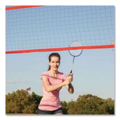 Champion Sports Deluxe Badminton Set, 20 ft Net with 4 Rackets, 2 Shuttlecocks (CSIDBSET) CSIDBSET