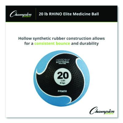 Champion Sports Rhino Elite Medicine Ball, 20 lb, Blue (CSIPRM20) CSIPRM20
