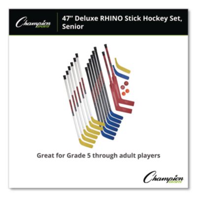 Champion Sports Indoor ABS Floor Hockey Set, 2 Pucks, 14 Sticks (CSIHS47SET) CSIHS47SET