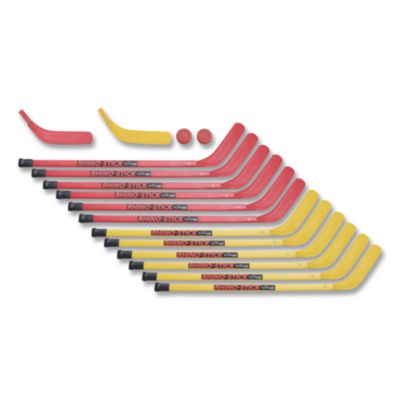 Champion Sports Indoor ABS Kids Hockey Set, 2 Pucks, 12 Sticks (CSIHS36SET) CSIHS36SET