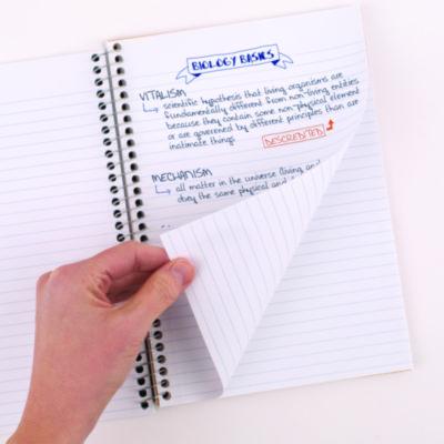 Wirebound Notebook, 5-Subject, Medium/College Rule, Randomly Assorted Cover Color, (150) 9.5 x 7.25 Sheets