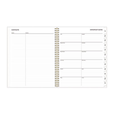 Gemma Academic Year Weekly/Monthly Planner, Geode Artwork, 11 x 8.5, Blue/Purple Cover, 12-Month (July to June): 2024 to 2025