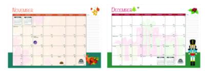 Seasonal Monthly Planner, Illustrated Seasons Artwork, 10 x 7, Light Blue Cover, 12-Month (Jan to Dec): 2025