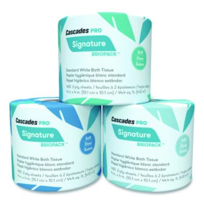 Signature Bath Tissue, Septic Safe, 2-Ply, White, 400 Sheets/Roll, 24 Rolls/Carton