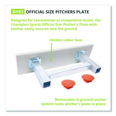 Champion Sports Official Size Pitcher%27s Plate with Anchor, 24" x 6" (CSIBH83) CSIBH83