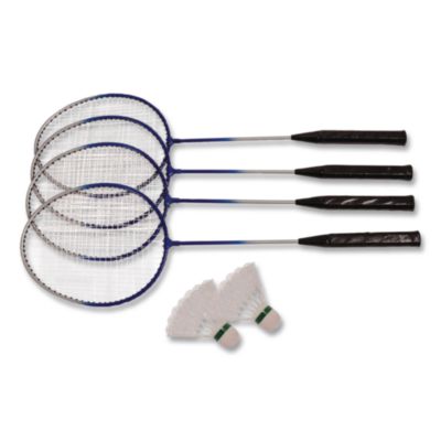 Champion Sports Deluxe Badminton Set, 20 ft Net with 4 Rackets, 2 Shuttlecocks (CSIDBSET) CSIDBSET