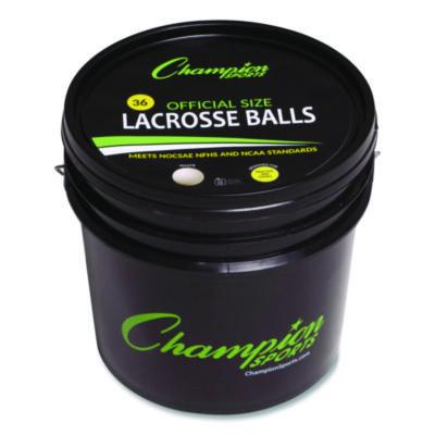Champion Sports Bucket of Lacrosse Balls, Regulation Size, White, 36 Balls/Bucket (CSILBWN36) CSILBWN36