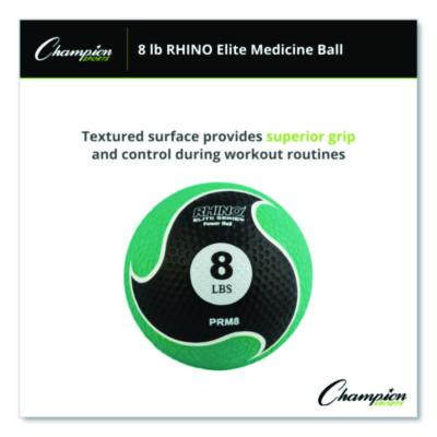 Champion Sports Rhino Elite Medicine Ball, 8 lb, Green (CSIPRM8) CSIPRM8