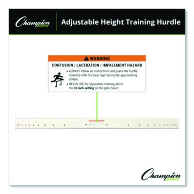 Champion Sports Adjustable Training Hurdle, 41" x 14", 1" Tube dia (CSIPH) CSIPH