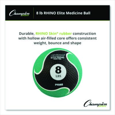 Champion Sports Rhino Elite Medicine Ball, 8 lb, Green (CSIPRM8) CSIPRM8