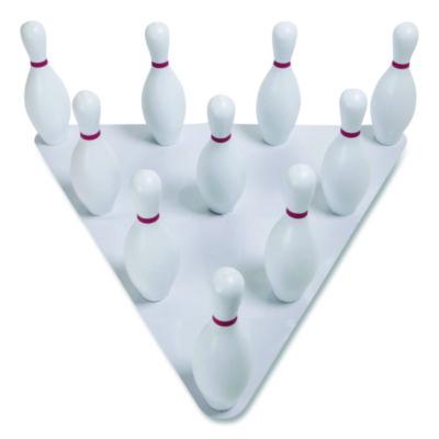 Champion Sports Plastic Bowling Pin Set, White, 10/Set (CSIBP10) CSIBP10