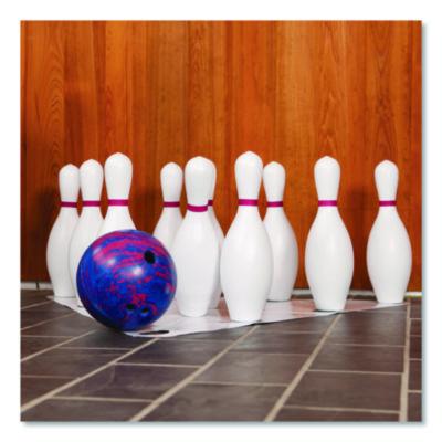 Champion Sports Plastic Bowling Pin Set, White, 10/Set (CSIBP10) CSIBP10