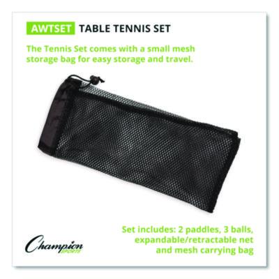 Champion Sports Anywhere Table Tennis Set, with Carry Bag (CSIAWTSET) CSIAWTSET