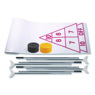 Champion Sports Blacktop Shuffleboard Set, (2) Two-Piece 51" Cues/(8) Discs/Sidewalk Chalk (CSISBA30) CSISBA30