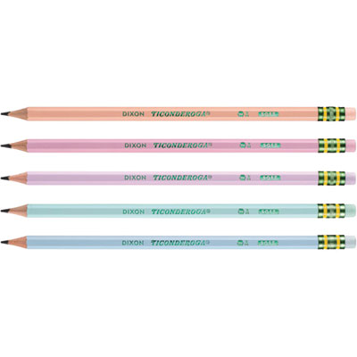 Pre-Sharpened Pencil, 2.2 mm, HB (#2), Black Lead, Pastel Assorted Barrel Colors, 150/Pack