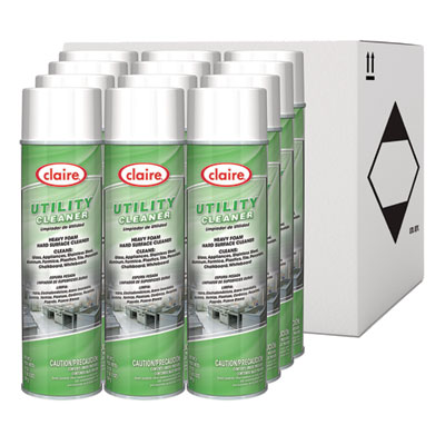 Utility Cleaner, Mild Solvent Scent, 19 oz Aerosol Spray, 12/Carton