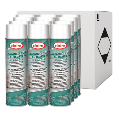 Foaming Rug and Upholstery Cleaner, Ammonia Scent, 12/Carton