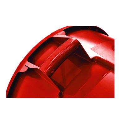 Vented Round Brute Container, 55 gal, Plastic, Red, 3/Carton