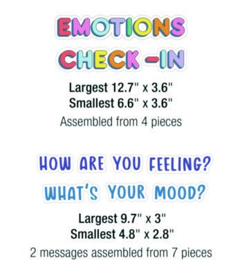 Curriculum Bulletin Board Sets, 46-Piece Set , We Stick Together: Emotions Check-In, 7.9
