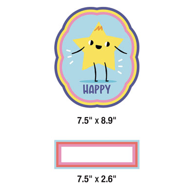 Curriculum Bulletin Board Sets, 46-Piece Set , We Stick Together: Emotions Check-In, 7.9