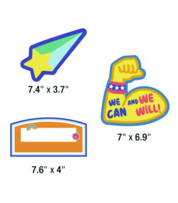 Work Display Bulletin Board Sets, 45-Piece Set, We Stick Together: Our Work Is Amazing, 7.9