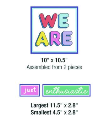 Motivational Bulletin Board Sets, 52-Piece Set, We Stick Together: Motivational, 7.9